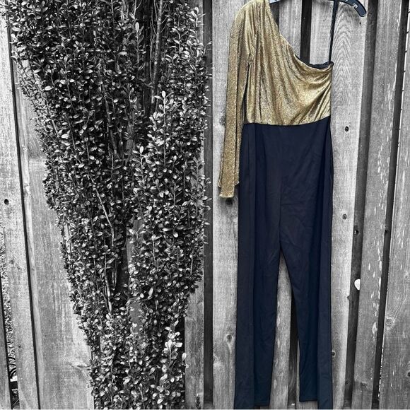 Lauren Ralph Lauren Copper One Shoulder Jumpsuit Size 6 - Picture 7 of 13